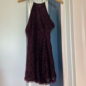 Kimchi Blue lace full skirt mini dress with high neck